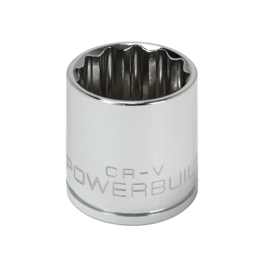 Tools Powerbuilt | Powerbuilt 3/8 Inch Drive X 21 Mm 12 Point Shallow Socket 641025