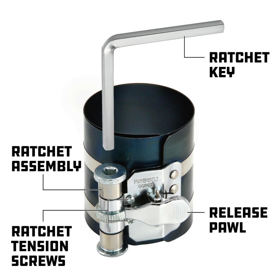 Tools Powerbuilt | Powerbuilt Piston Ring Compressor , Range From 2 In. To 5 In. 648433