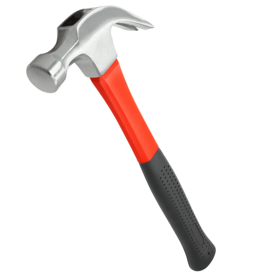 Tools Powerbuilt | Powerbuilt 16 Oz. Claw Hammer With Fiberglass Handle 640948