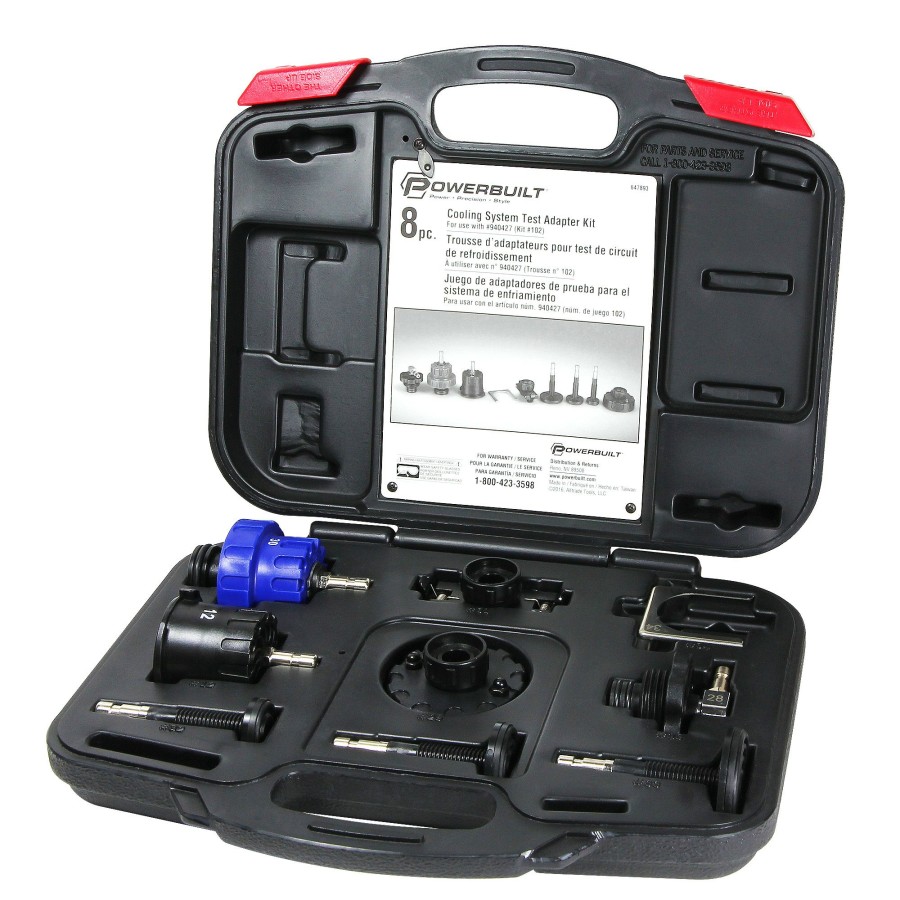 Tools Powerbuilt | Powerbuilt 8 Pc. Cooling System Tester Expanded Kit For 940427