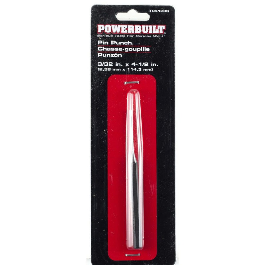 Tools Powerbuilt | Powerbuilt Pin Punch 3/32 X 1/4 X 4-1 941236