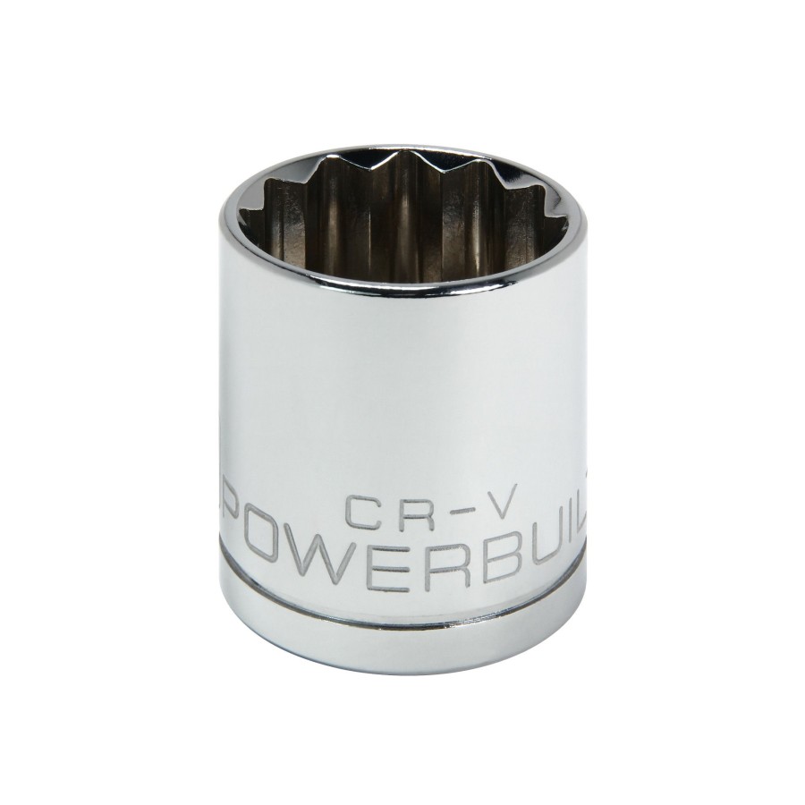 Tools Powerbuilt | Powerbuilt 1/2 Inch Drive X 27 Mm 12 Point Shallow Socket 642034