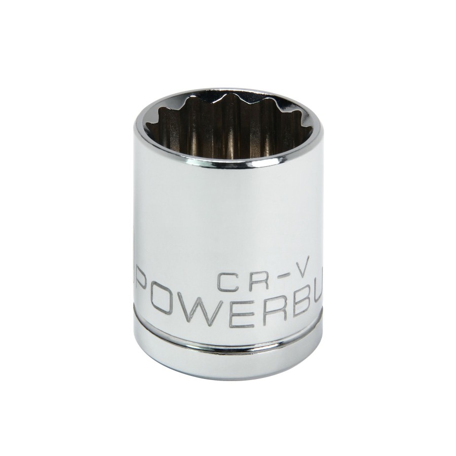 Tools Powerbuilt | Powerbuilt 1/2 Inch Drive X 23 Mm 12 Point Shallow Socket 642021