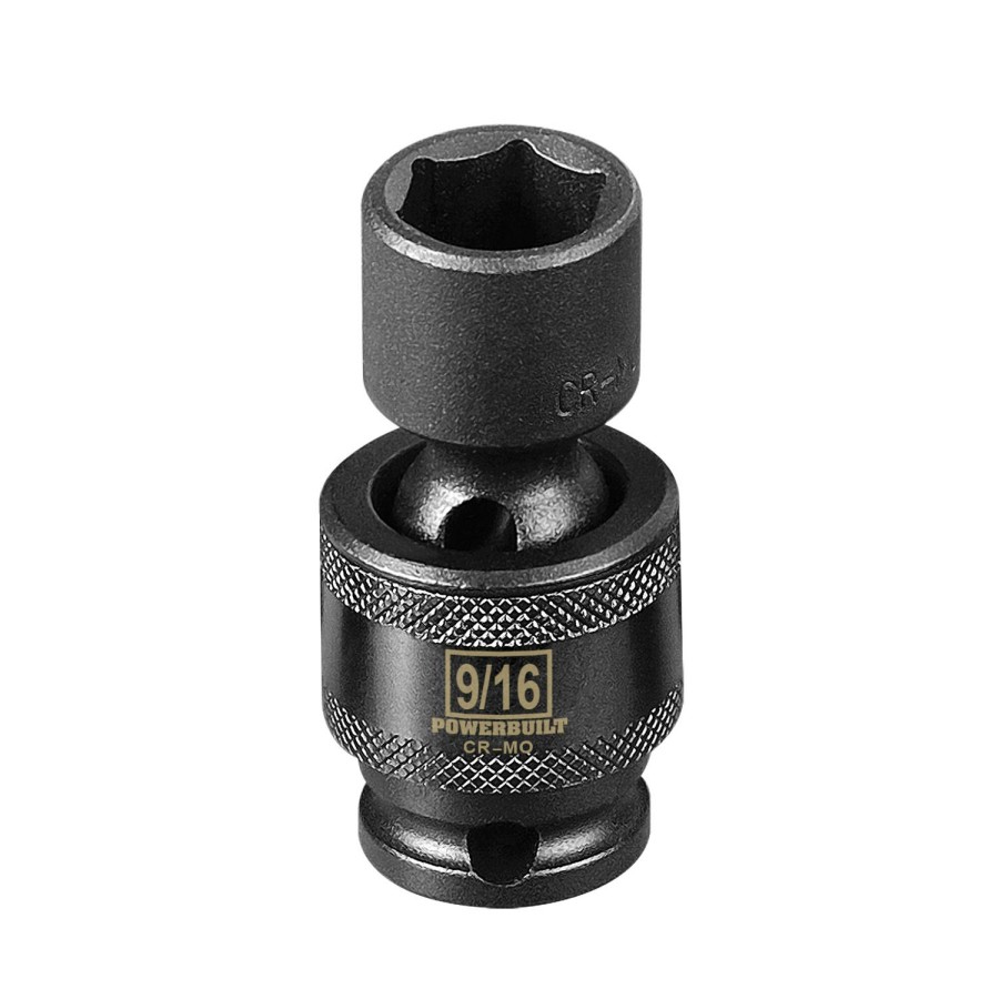 Tools Powerbuilt | Powerbuilt 3/8 Dr. 9/16 Sae Universal Joint Impact Socket 647219