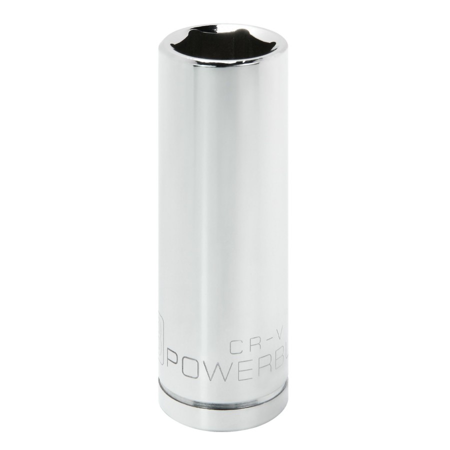 Tools Powerbuilt | Powerbuilt 1/2 Inch Drive X 18 Mm 6 Point Deep Socket 642212