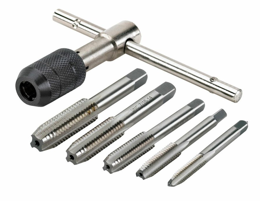 Tools Powerbuilt | Powerbuilt 6 Piece Sae Tap Wrench Set 640587M