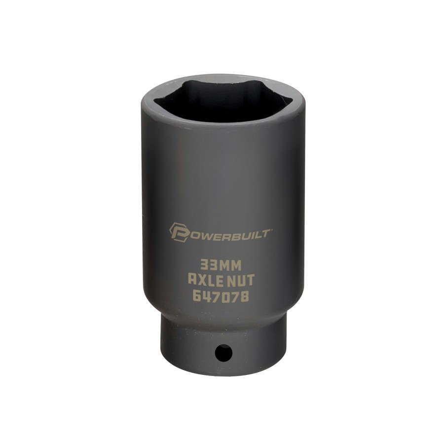 Tools Powerbuilt | Powerbuilt 1/2 In. Dr. 33Mm Axle Nut Socket 647078