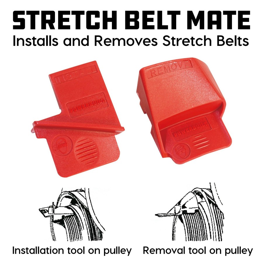 Tools Powerbuilt | Powerbuilt 2 Piece Stretch Belt Installation / Removal Tool Set 647886