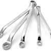 Tools Powerbuilt | Powerbuilt 5 Piece Metric Offset Box End Wrench Set, 45 Degree Offset For Added Reach, Z-Drive Broaching Reduces Round-Off, Chr