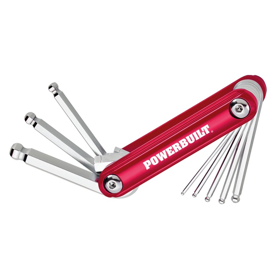 Tools Powerbuilt | Powerbuilt 8 Pc. Metric Ball End Folding Hex Wrench Set, 1.5Mm To 8Mm