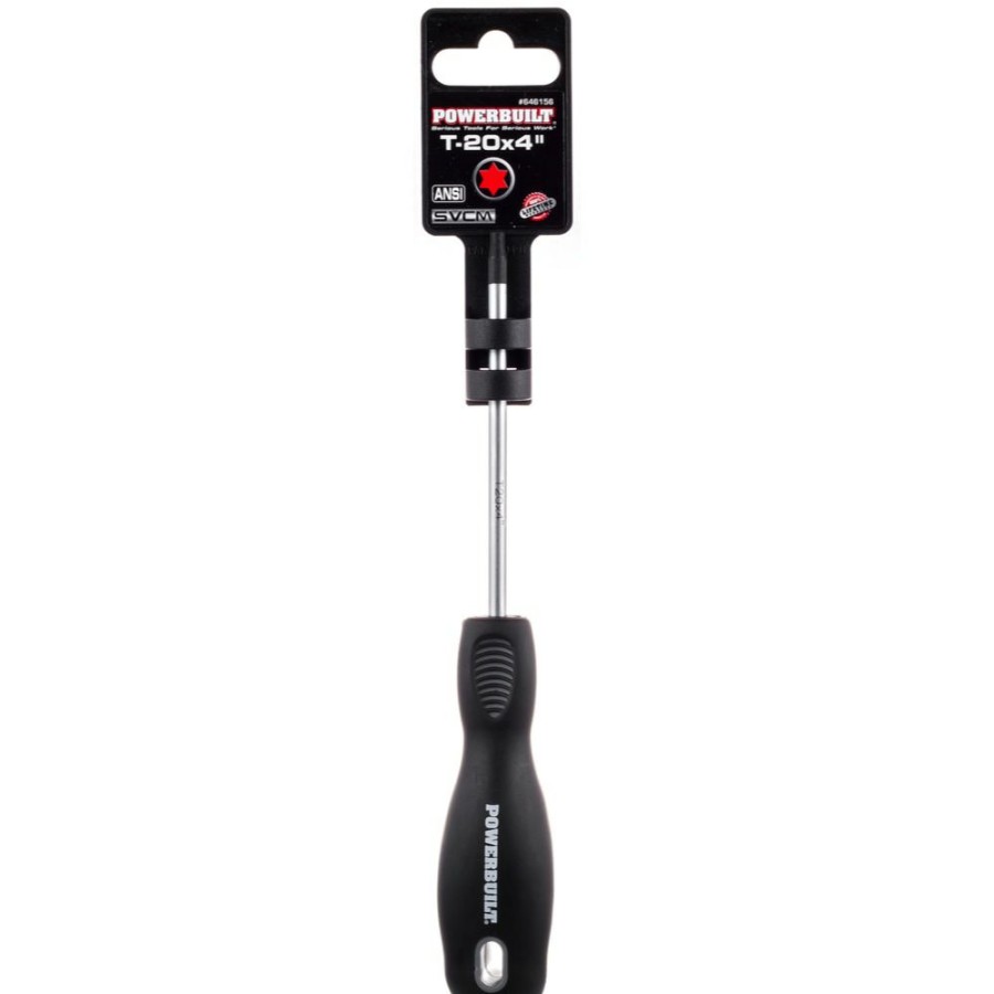 Tools Powerbuilt | Powerbuilt T-20 X 4 Inch Star Driver With Double Injection Handle 646156