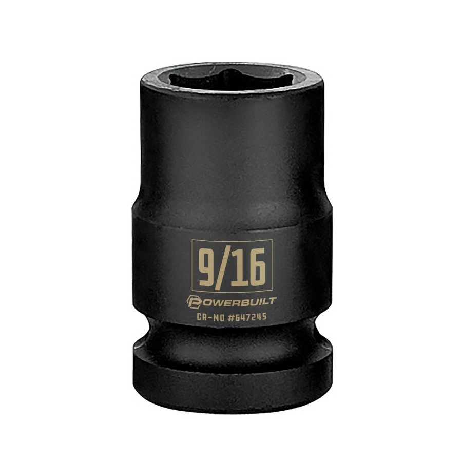 Tools Powerbuilt | Powerbuilt 3/8 Inch Drive X 9/16 Inch 6 Point Impact Socket 647245