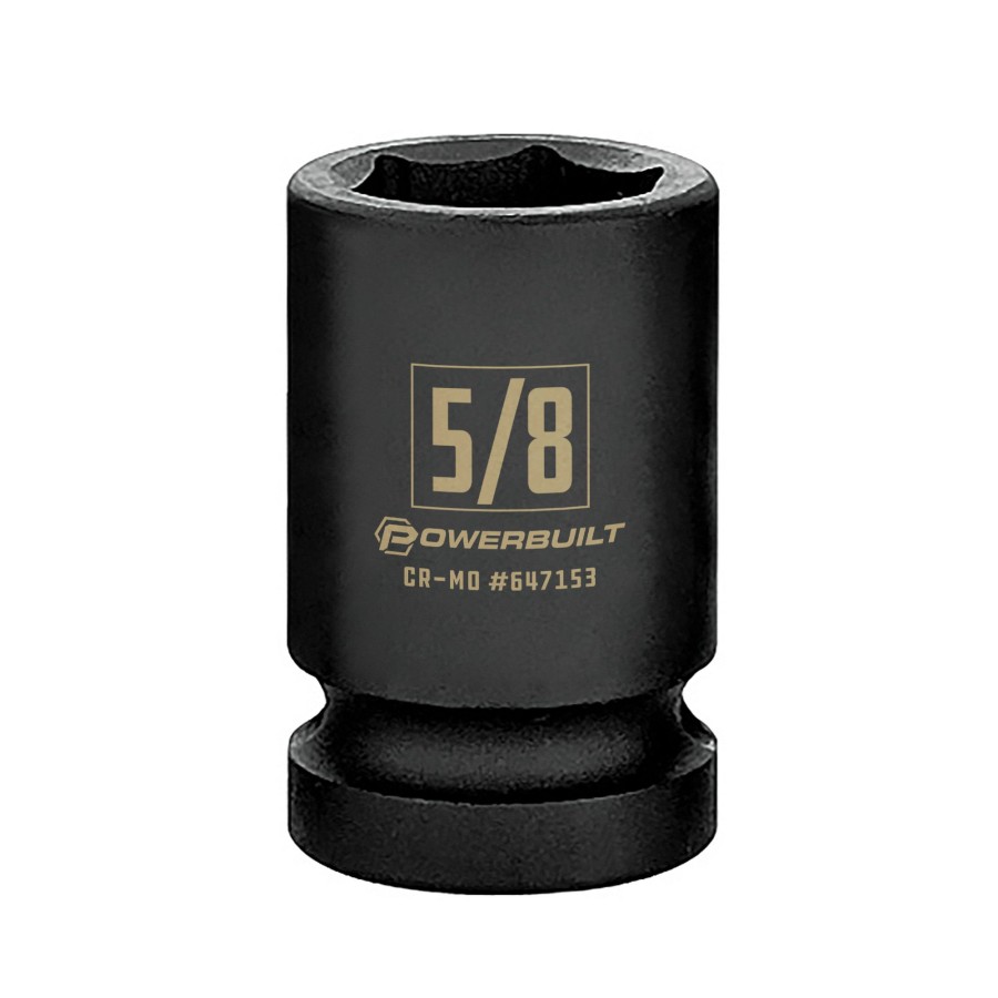 Tools Powerbuilt | Powerbuilt 1/2 Inch Drive X 5/8 Inch 6 Point Impact Socket 647153