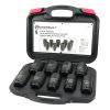 Tools Powerbuilt | Powerbuilt 9 Piece Deluxe Axle Nut Socket Set 648991