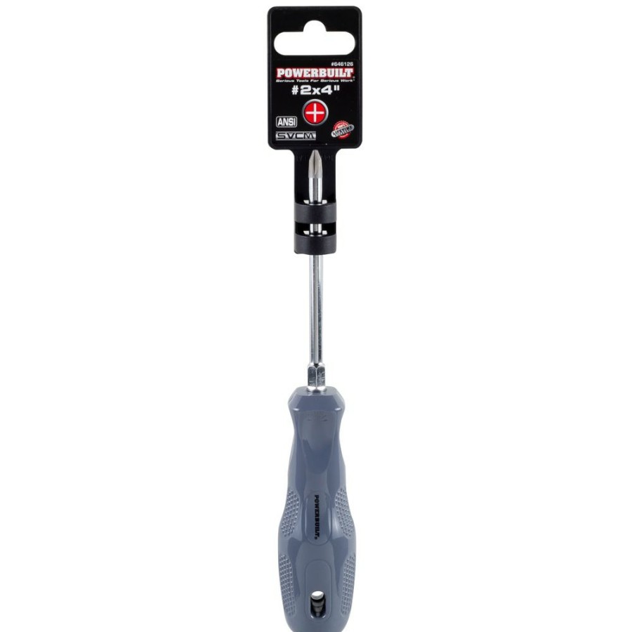 Tools Powerbuilt | Powerbuilt #2 X 4 Inch Phillips Screwdriver With Acetate Handle 646126