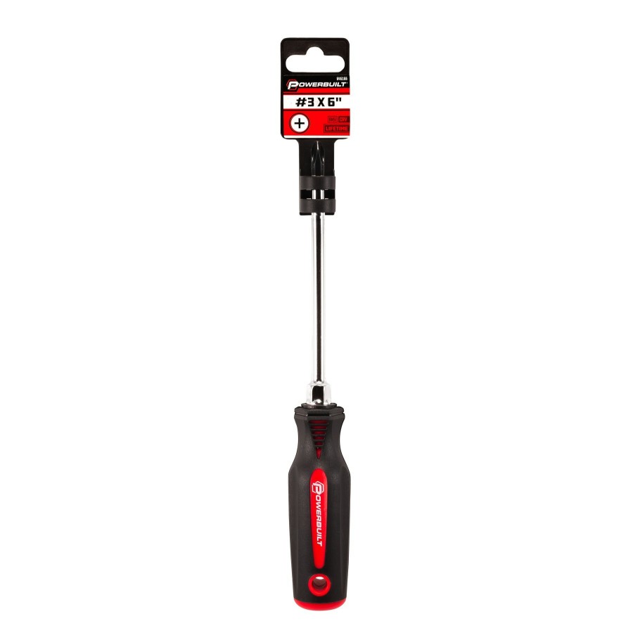 Tools Powerbuilt | Powerbuilt #3 X 6 Inch Phillips Screwdriver With Double Injection Handle 646166