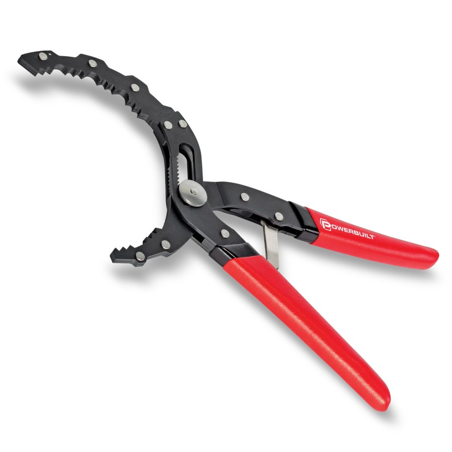 Tools Powerbuilt | Powerbuilt Self-Adjusting Oil Filter Pliers 942068