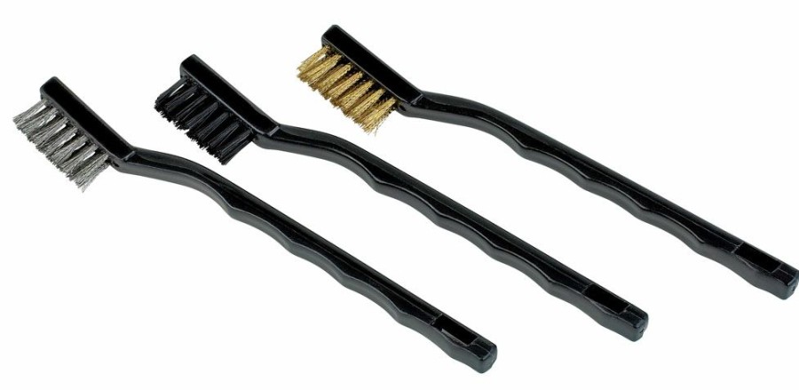 Tools Powerbuilt | Powerbuilt 3 Piece Parts Cleaning Brush Set 640585