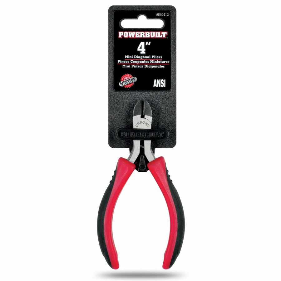 Tools Powerbuilt | Powerbuilt 4 Inch Mini Diagonal Pliers 640412