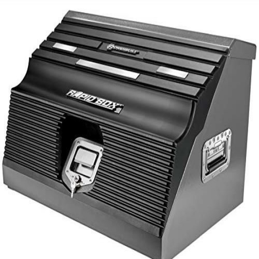 Tools Powerbuilt | Powerbuilt 26 Rapid Box Portable Slant Front Tool Box (Magnetic Lid Black)