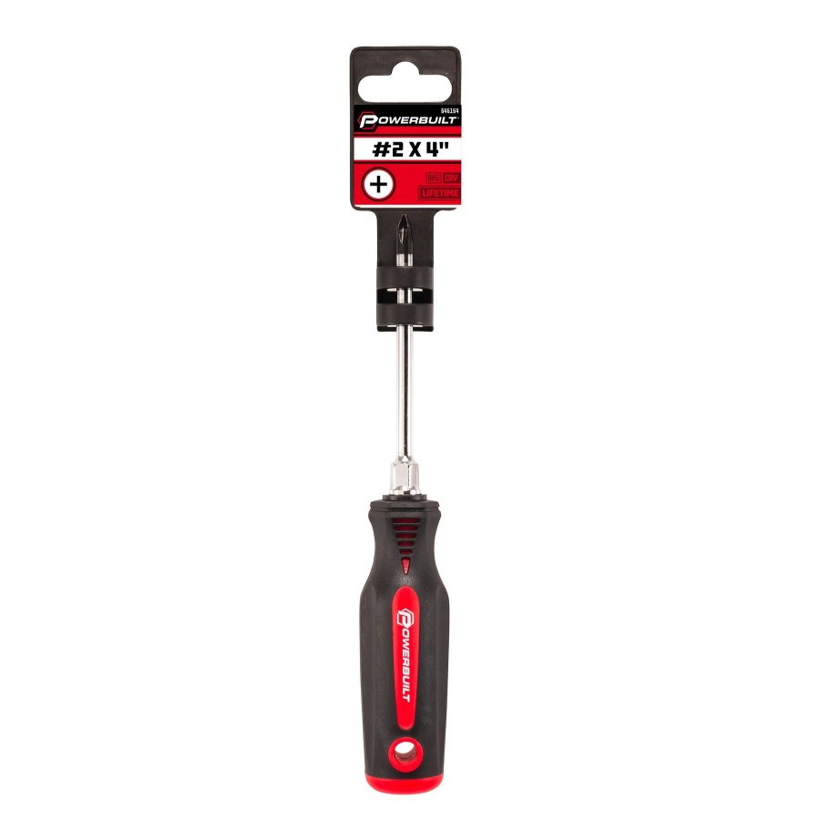 Tools Powerbuilt | Powerbuilt #2 X 4 Inch Phillips Screwdriver With Double Injection Handle 646164