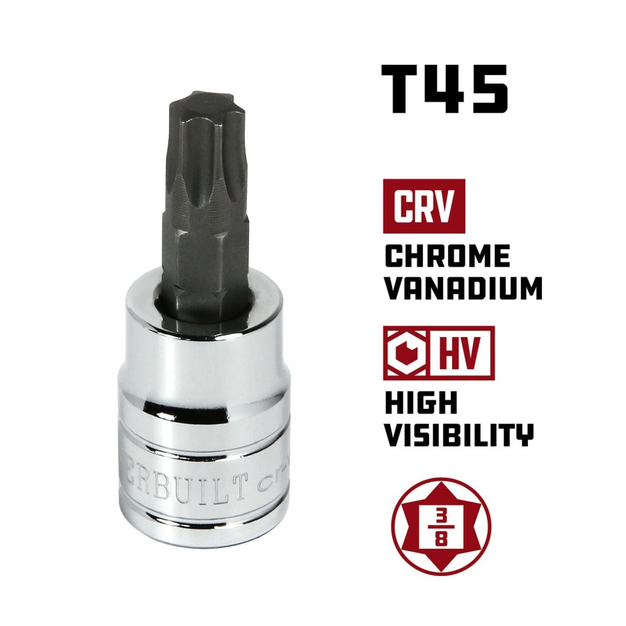 Tools Powerbuilt | Powerbuilt 3/8 Inch Drive T-45 Star Bit Socket 641403