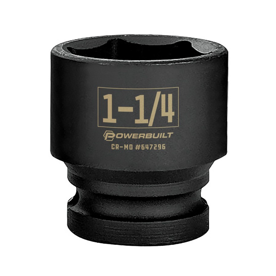 Tools Powerbuilt | Powerbuilt 1/2 Inch Drive X 1-1/4 Inch 6 Point Impact Socket 647296