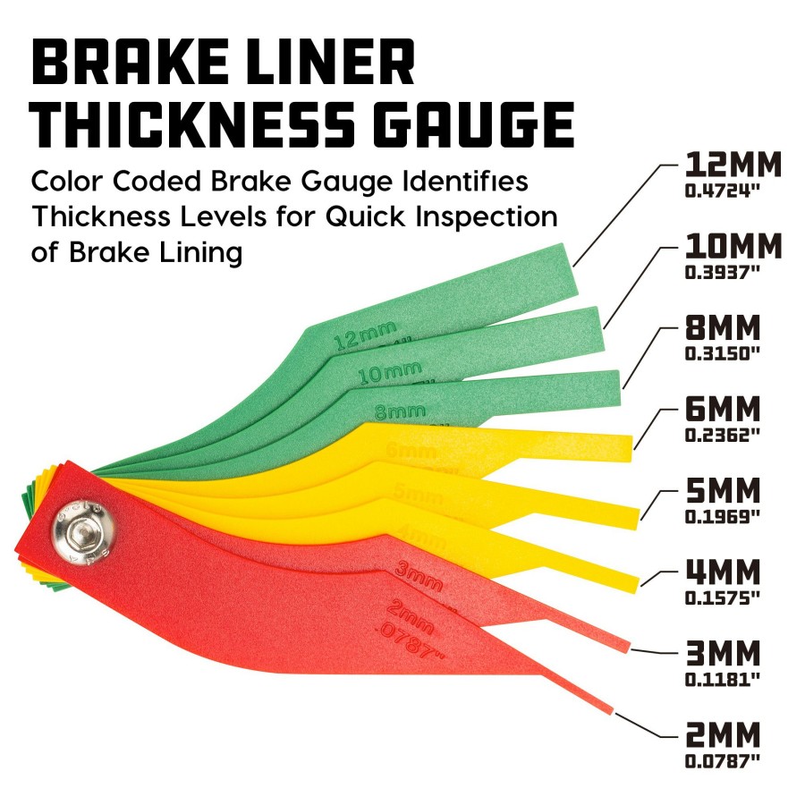 Tools Powerbuilt | Powerbuilt Brake Lining Thickness Gauge 647828M