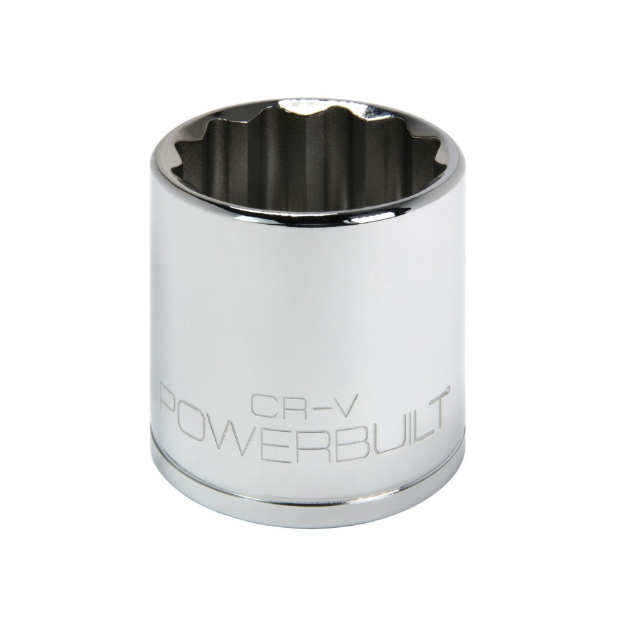 Tools Powerbuilt | Powerbuilt 1/2 Inch Drive X 35 Mm 12 Point Shallow Socket 642027