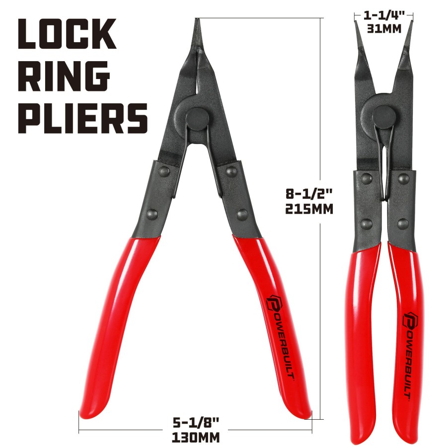 Tools Powerbuilt | Powerbuilt Internal Snap Ring Pliers 648633