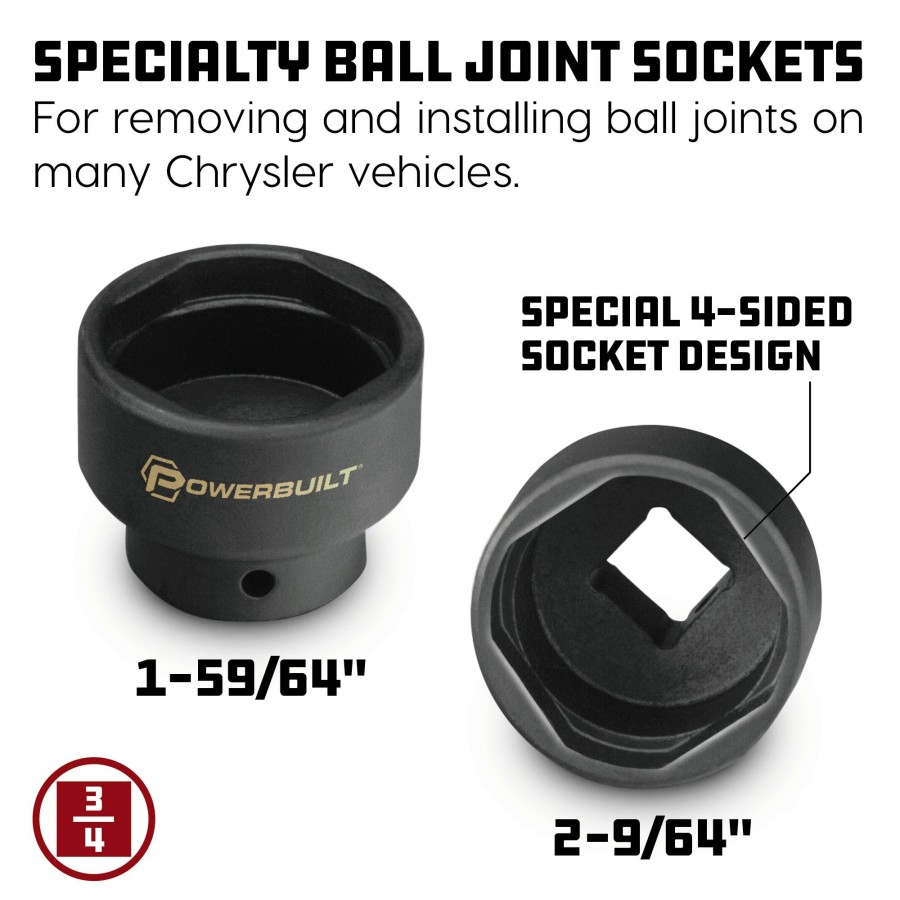 Tools Powerbuilt | Powerbuilt Specialty Ball Joint Kit 648749