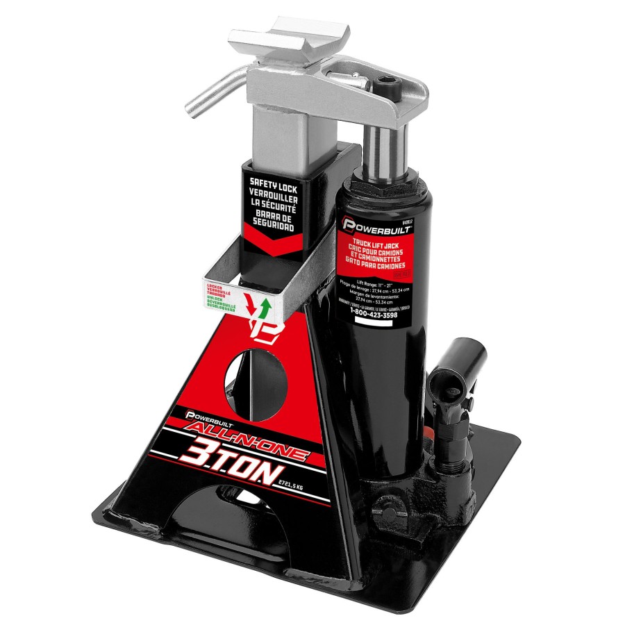 Tools Powerbuilt | Powerbuilt 3 Ton All-In-One Jackstand/Bottle Jack 640912