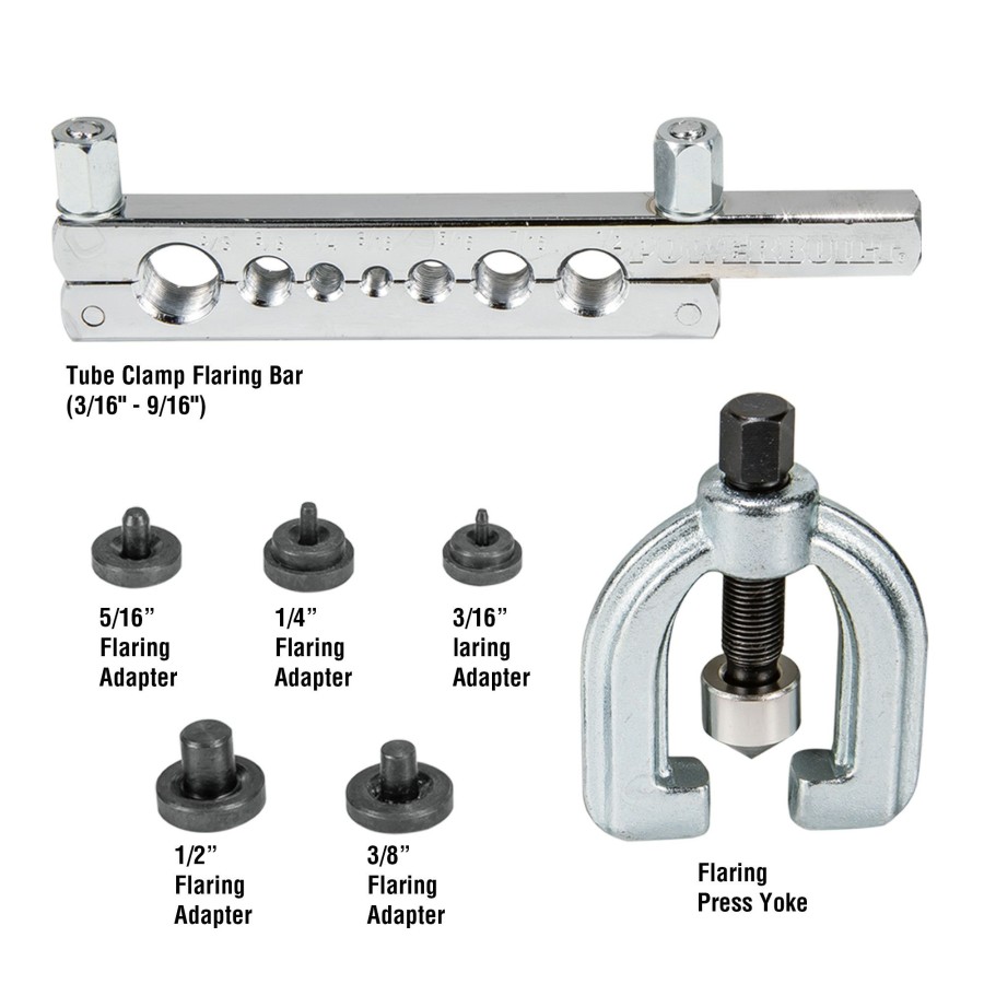 Tools Powerbuilt | Powerbuilt 7 Piece Double Flaring Tool 940648