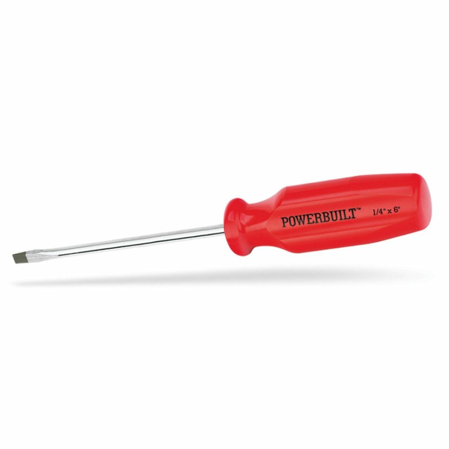 Tools Powerbuilt | Powerbuilt Slotted Screwdriver 1/4-Inch X 6-Inch 646013