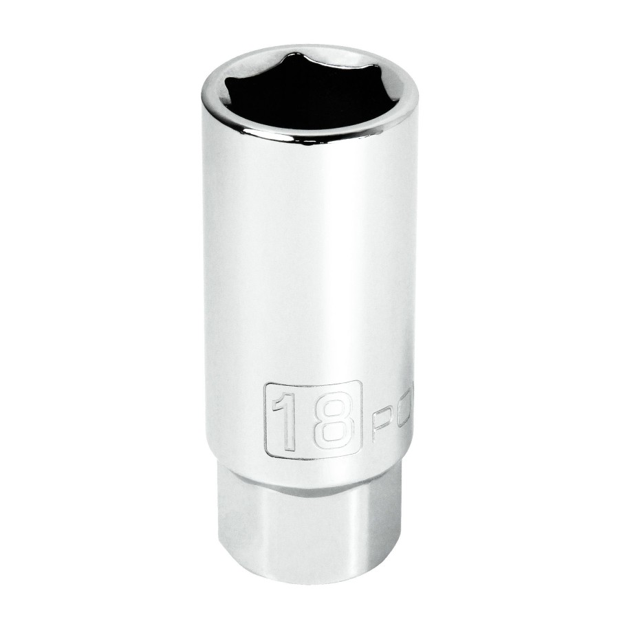 Tools Powerbuilt | Powerbuilt 3/8-Inch Drive Metric Spark Plug Socket 18Mm 643009