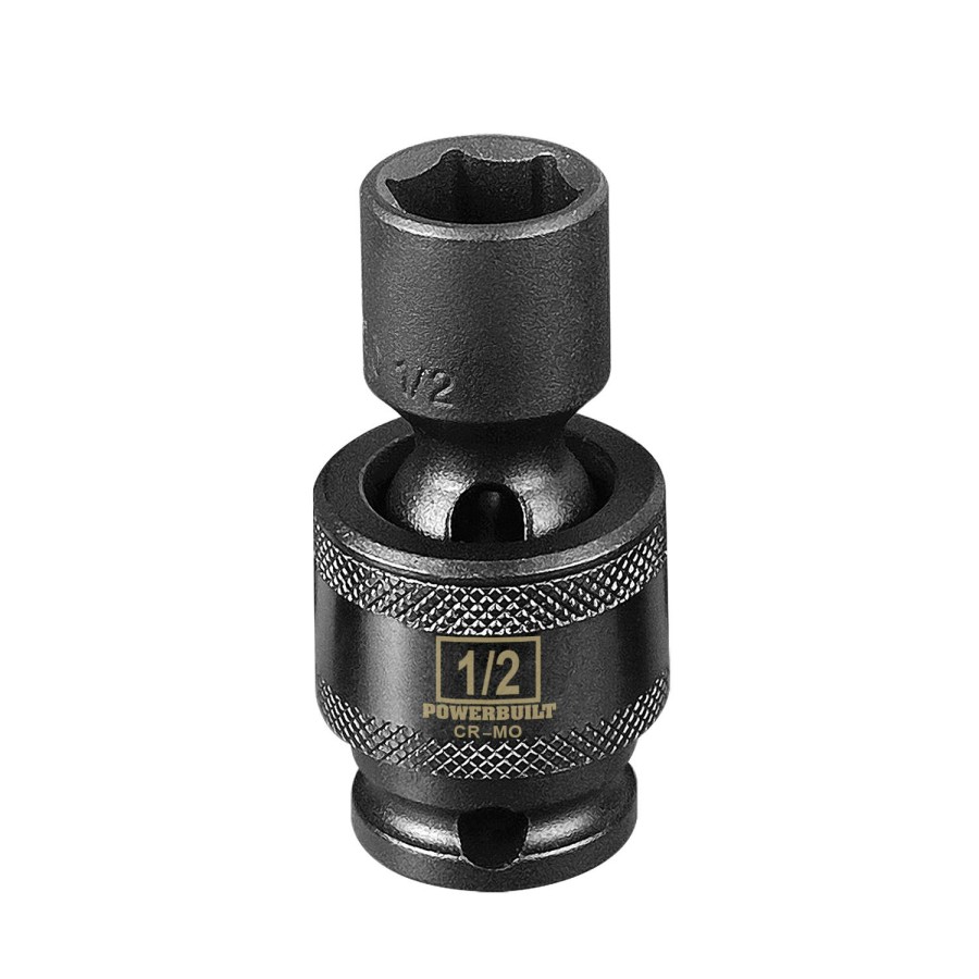 Tools Powerbuilt | Powerbuilt 3/8 Drive 6 Pt. Sae Universal Impact Socket 1/2 647218