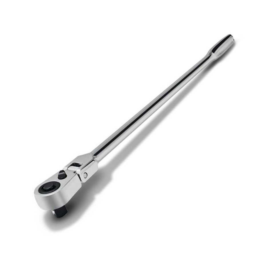 Tools Powerbuilt | Powerbuilt 3/8 Inch Drive 72 Tooth Pro Tech 17 Inch Long Reach Flex Head Ratchet With Contour Handle 649953