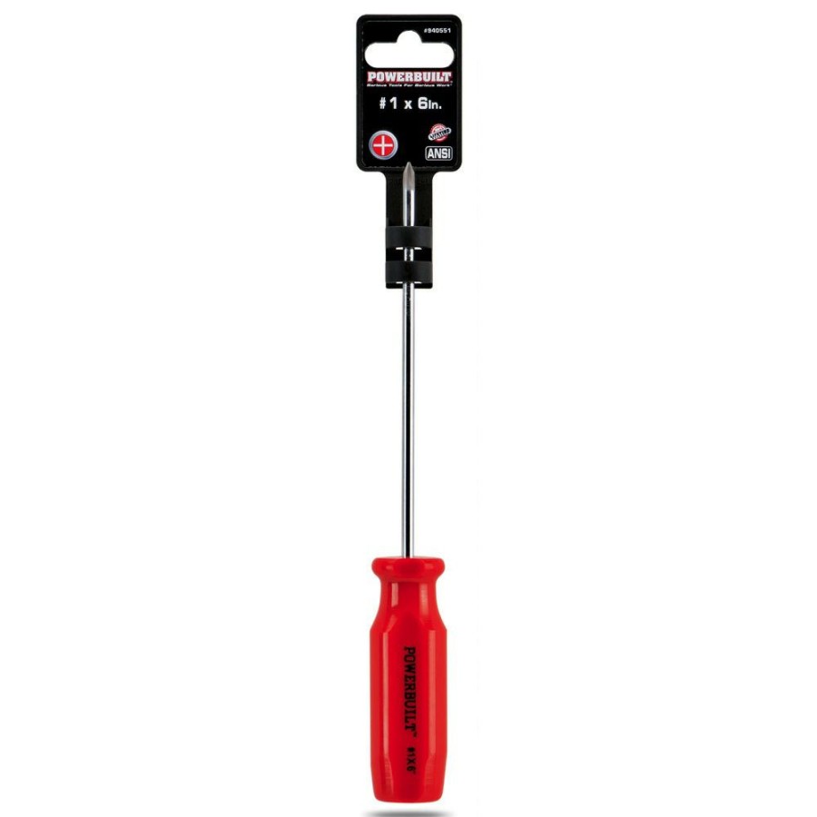 Tools Powerbuilt | Powerbuilt #1 X 6-Inch Phillips Screwdriver 940551