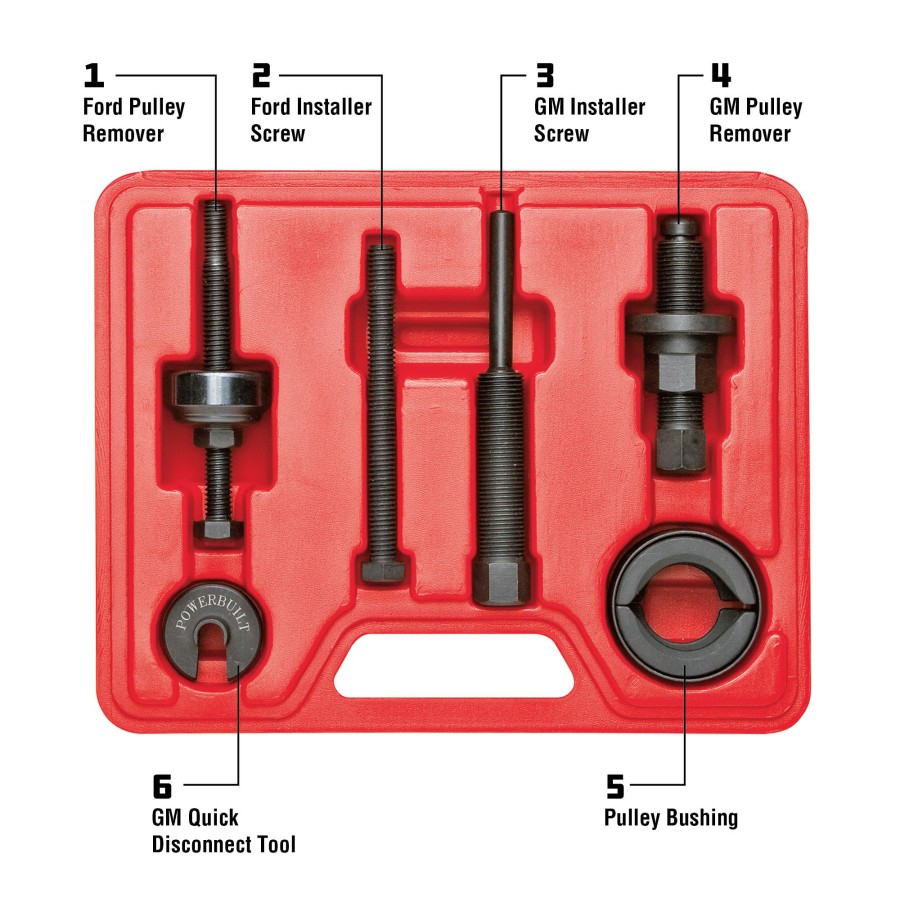 Tools Powerbuilt | Powerbuilt Power Steering Pump Pulley Kit 948002