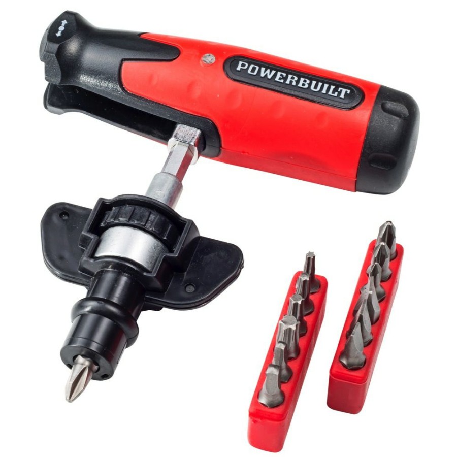 Tools Powerbuilt | Powerbuilt T-Handle Ratcheting Bit Driver Set 941160