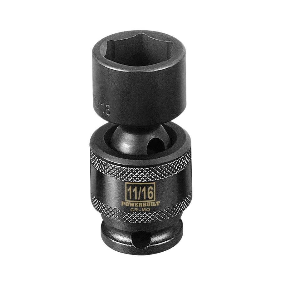 Tools Powerbuilt | Powerbuilt 3/8 Drive 6 Pt. Sae Universal Impact Socket 11/16 647221