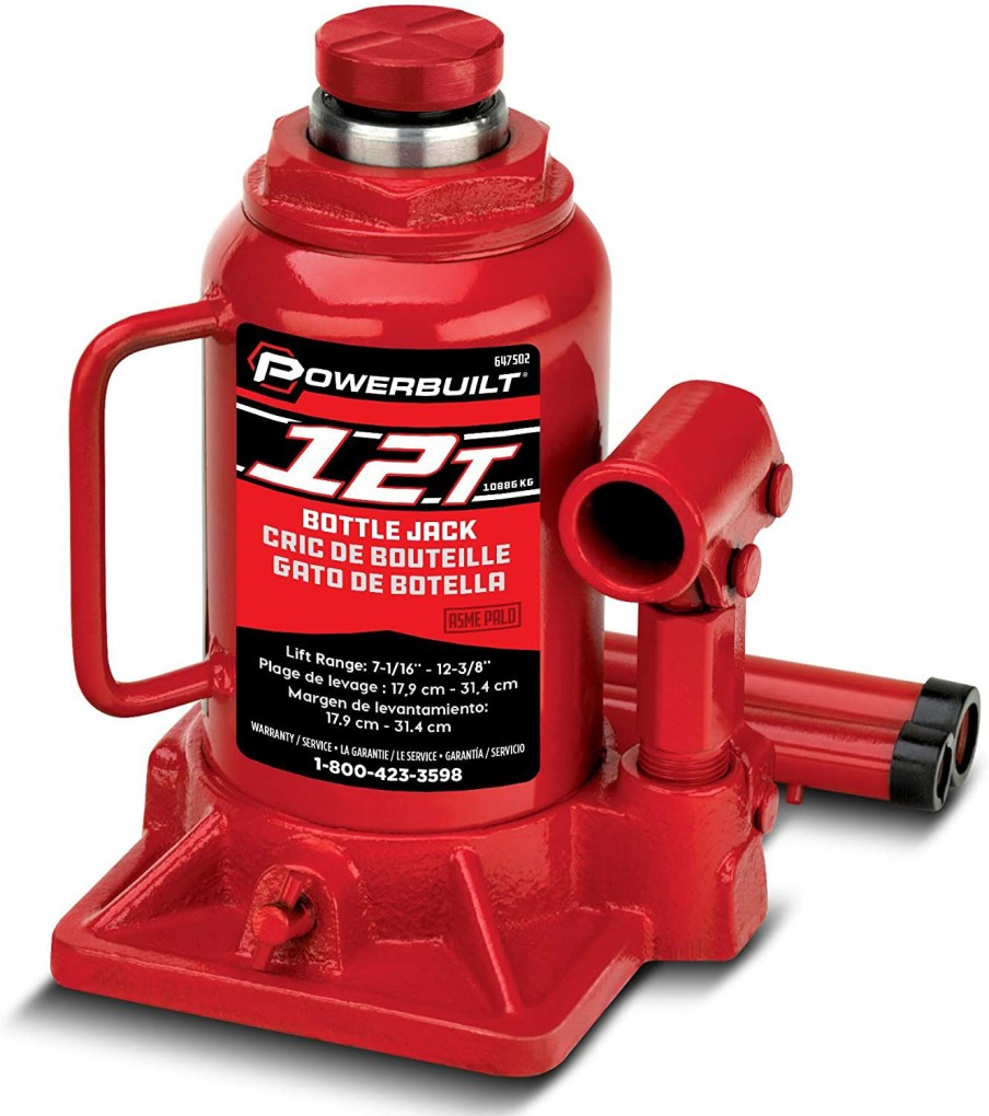 Tools Powerbuilt | Powerbuilt 12 Ton Shorty Bottle Jack 647502