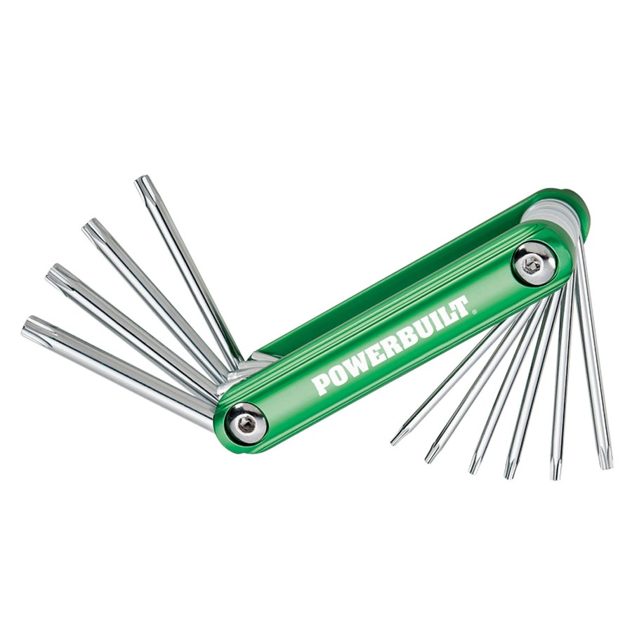 Tools Powerbuilt | Powerbuilt 10 Pc. Aluminum Folding Star Hex Key, T6 To T30 940786