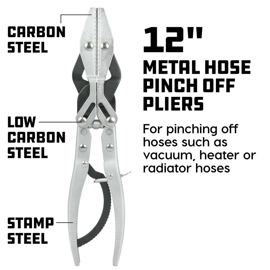 Tools Powerbuilt | Powerbuilt 12 In. Metal Hose Pinch Off Pliers 940545