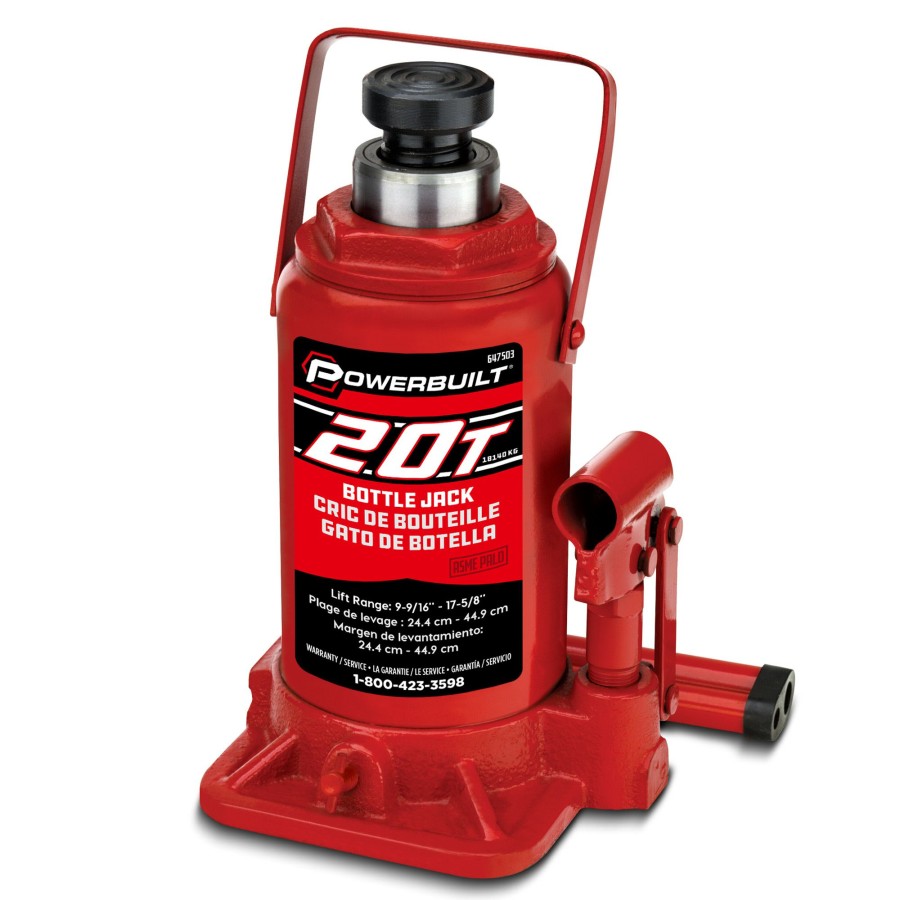 Tools Powerbuilt | Powerbuilt 20 -Ton Bottle Jack 647503