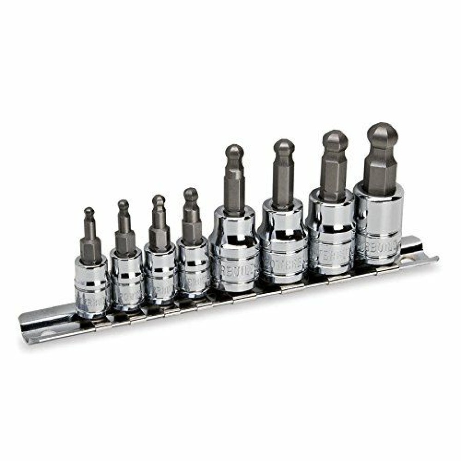 Tools Powerbuilt | Powerbuilt 642403 Metric Wobble Ball Hex Bit Set 8-Piece