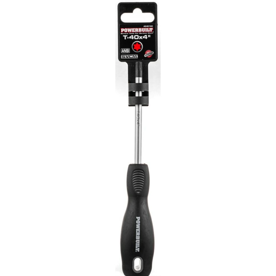 Tools Powerbuilt | Powerbuilt T-40 X 4 Inch Star Driver With Double Injection Handle 646160