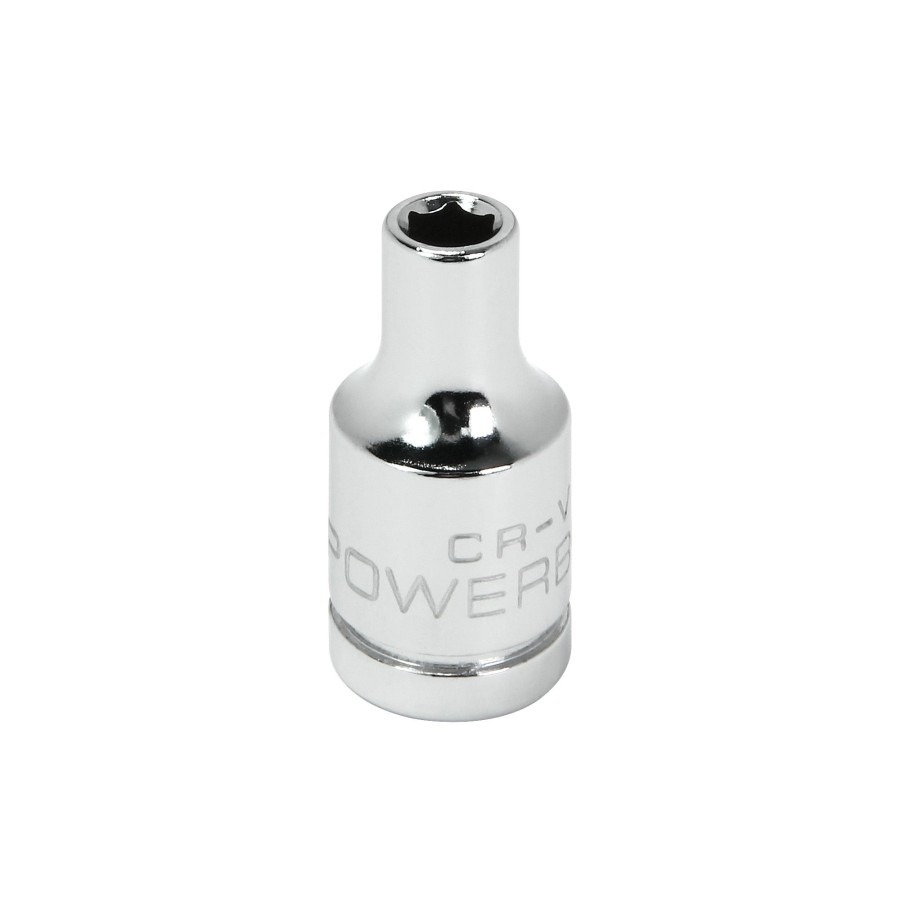 Tools Powerbuilt | Powerbuilt 1/4 Inch Drive X 4 Mm 6 Point Shallow Socket 648280