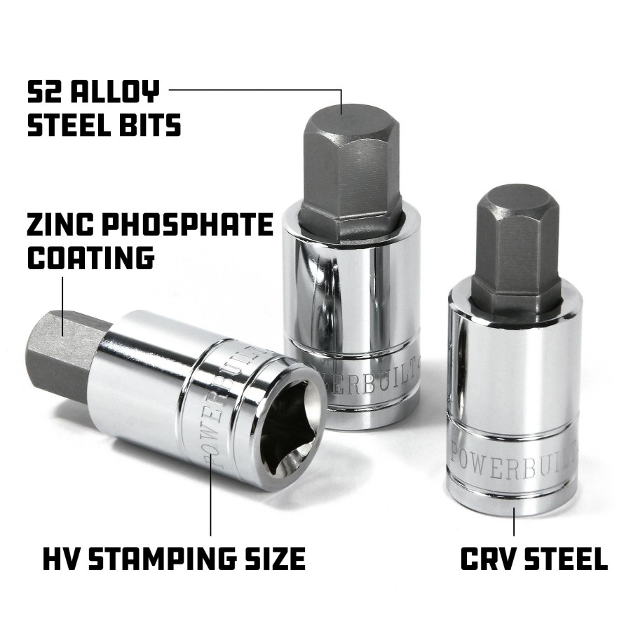 Tools Powerbuilt | Powerbuilt 1/2 Inch Drive X 17Mm Hex Bit Socket 642278