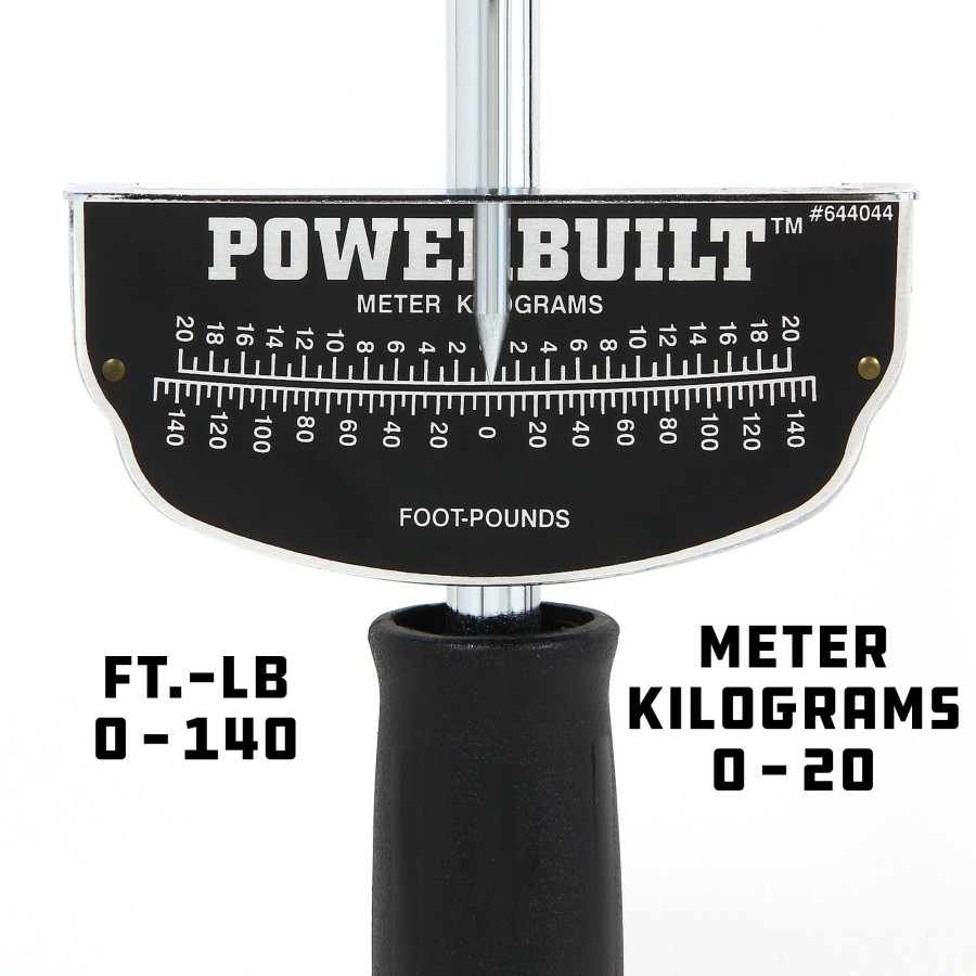 Tools Powerbuilt | Powerbuilt 1/2-Inch Drive Needle Torque Wrench, 0 To 140 Ft. Lbs